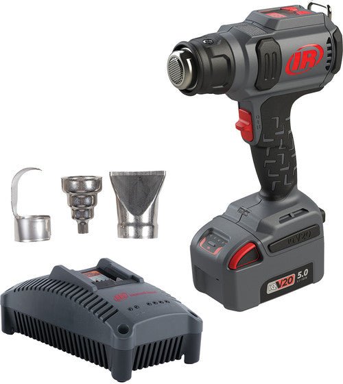 Ingersoll Rand H3111-K1 20V Cordless Heat Gun Kit, 7 Cfm/10 Cfm, 1022F, (1) 20V 5Ah Battery, (1) Charger