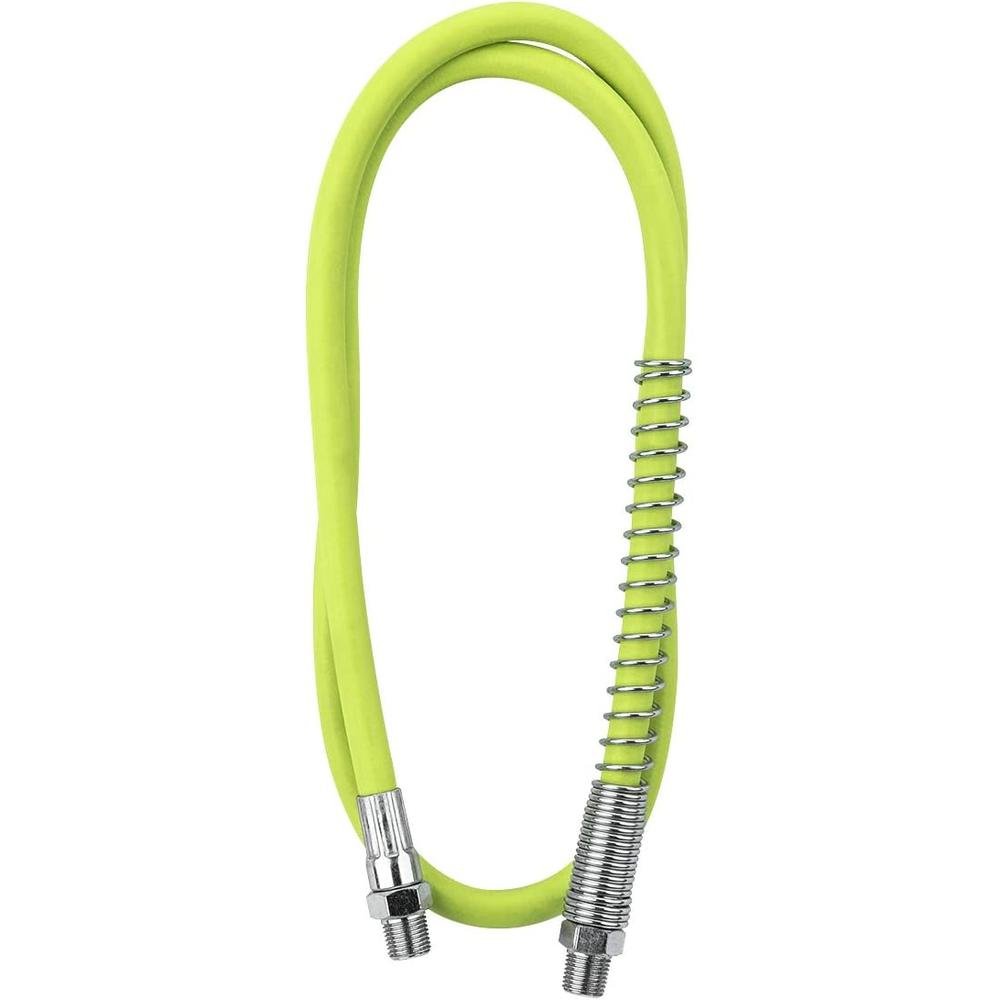 Legacy Manufacturing L2965FZSP Flexzilla Grease Hose 1/8″ X 36″, 1/8″ MNPT Ends, Spring Guard
