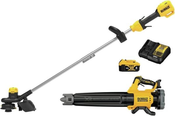Dewalt DCKO215M1 20V Max Xr Brushless Cordless String Trimmer And Blower Combo Kit, (1) 20V 4.0Ah Battery, (1) Charger