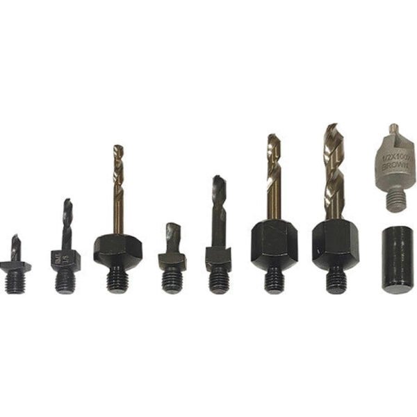 ProMAXX Tool PDT266ACC Powerdrive Accessory Pack – 7 Premium Threaded Drill Bits Multi-Sizes and Countersink