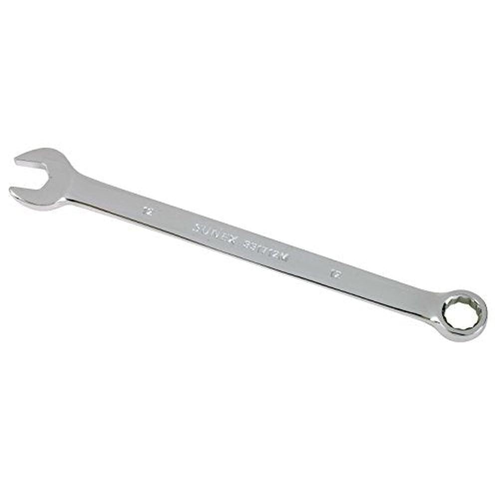 Sunex Tools 991712M 12mm Full Polish V-Groove Combination Wrench CRV